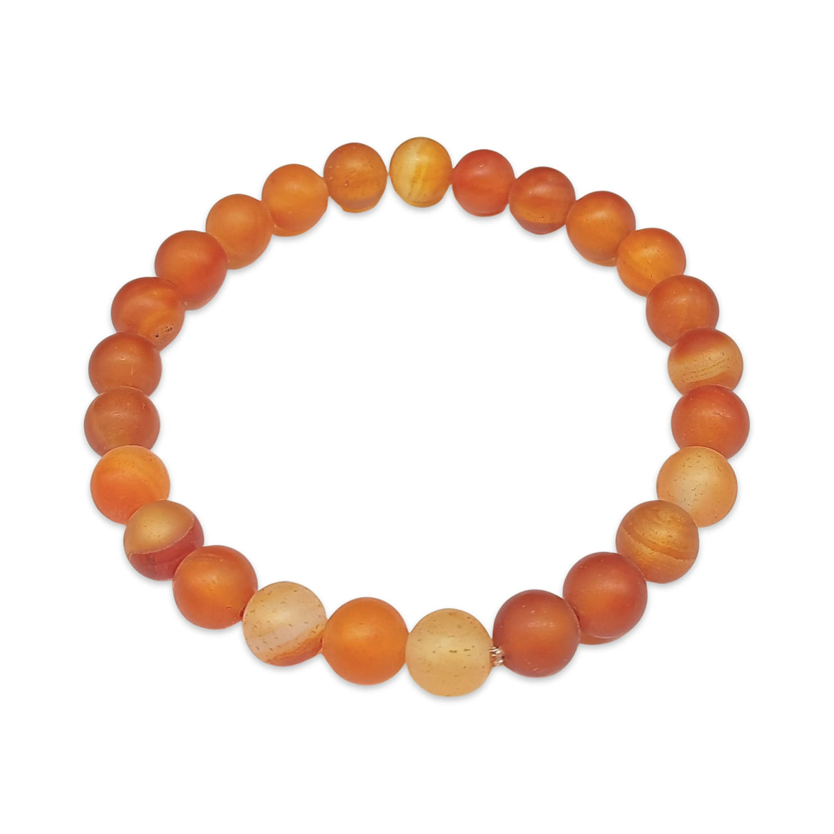 Bracelet - Carnelian - Frosted - 8mm