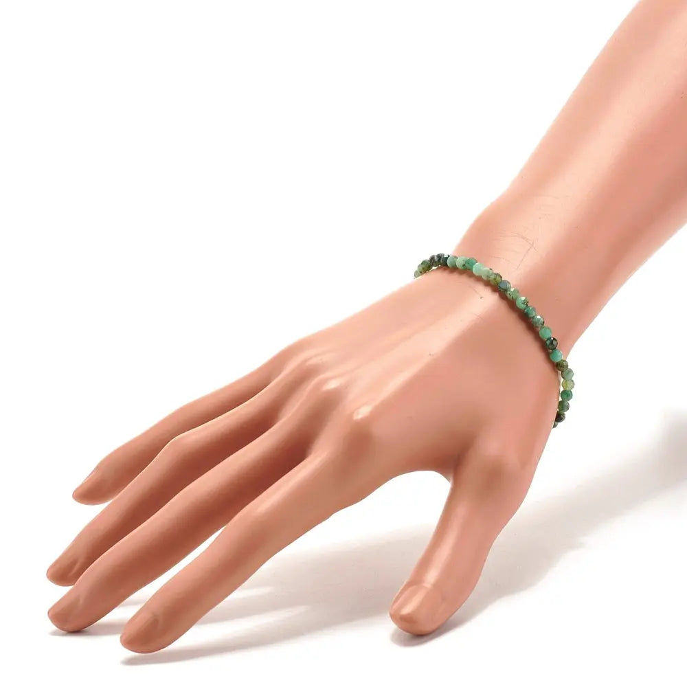 Bracelet -Emerald -Faceted -3.5mm