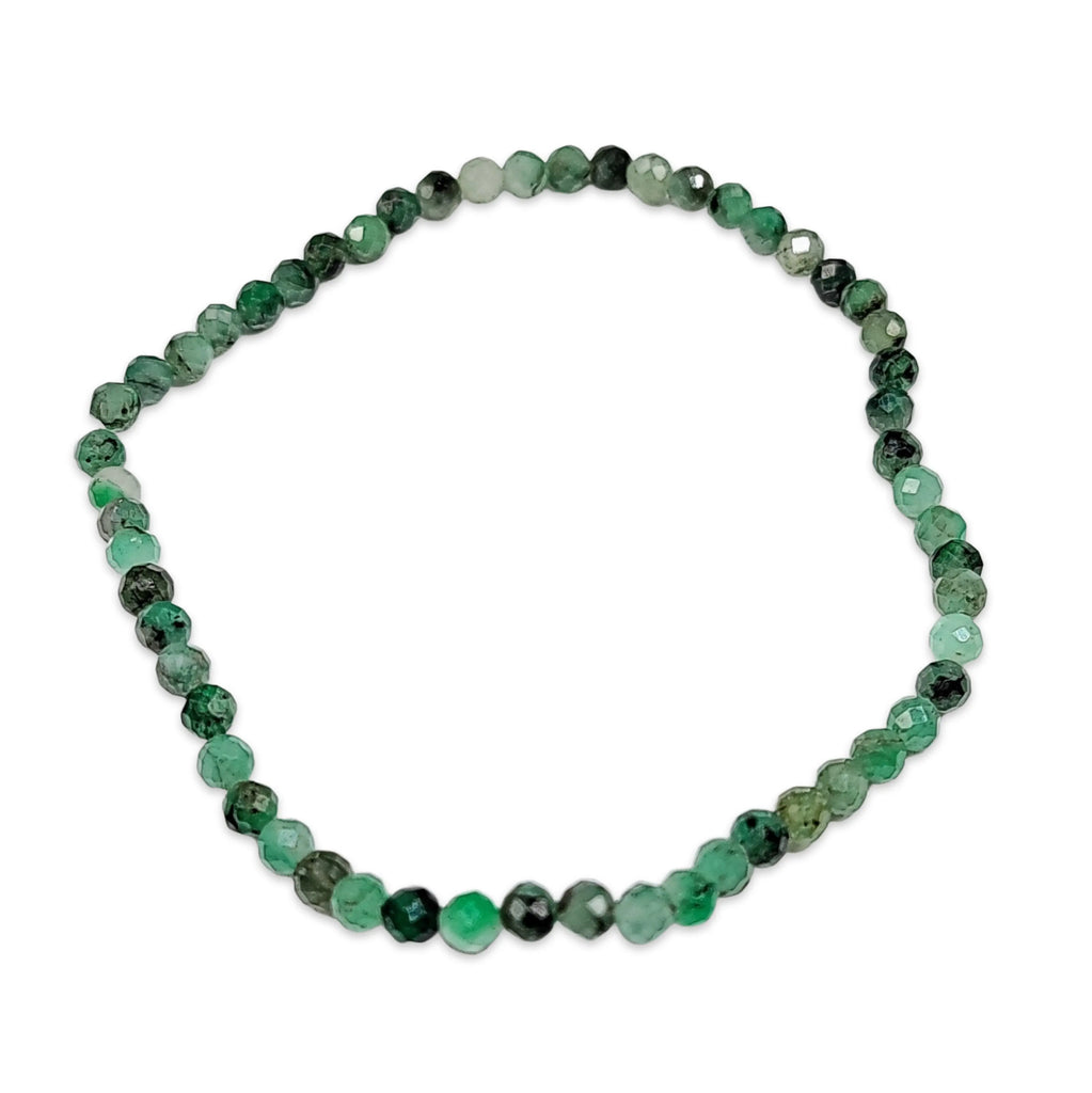 Bracelet -Emerald -Faceted -3.5mm