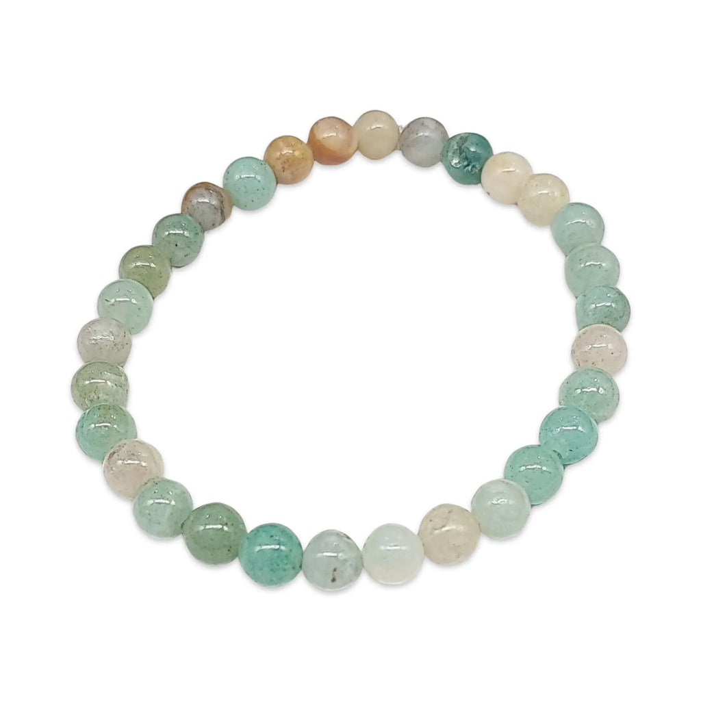 Bracelet -Flower Amazonite 6mm Beads