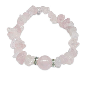 Bracelet - Rose Quartz - Chips & Bead