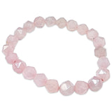 Bracelet - Rose Quartz - Faceted - 8mm
