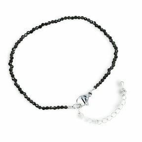 Bracelet - Black Obsidian - Faceted - 2mm