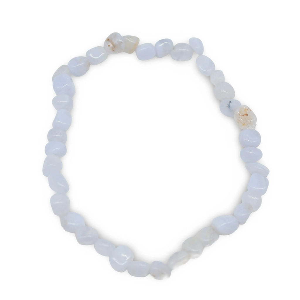 Bracelet - Blue Lace Agate - Small Natural Shape Stone