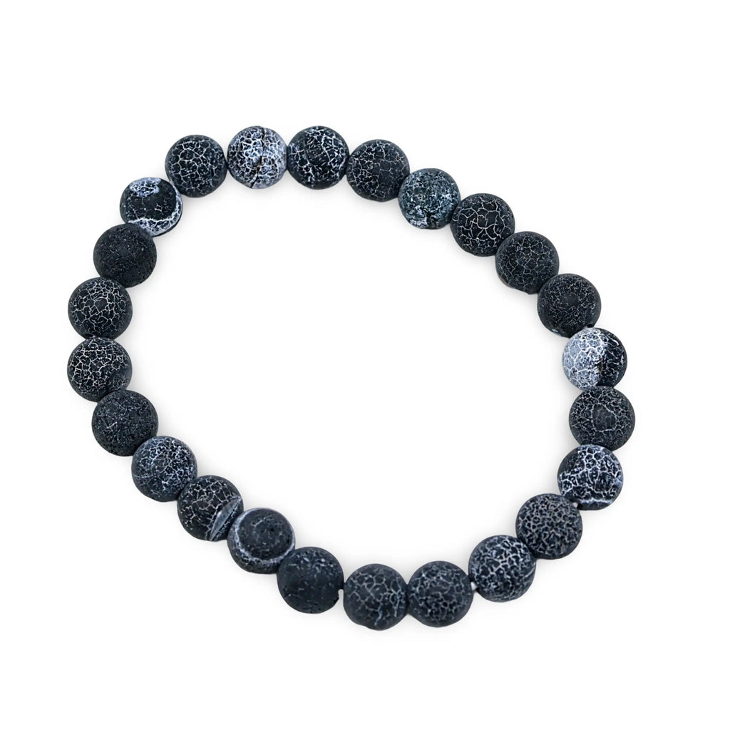 Bracelet - Frosted Grey Agate - 8mm