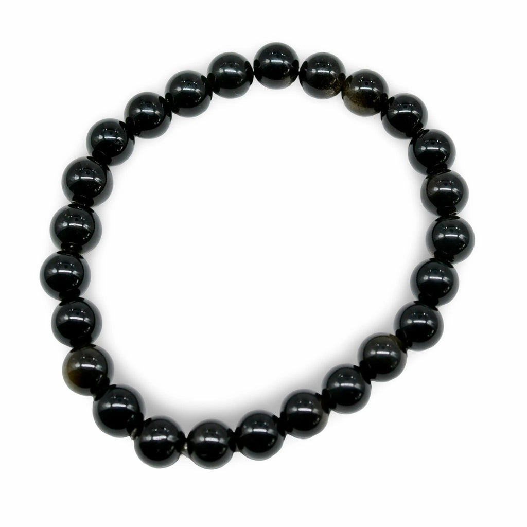 Bracelet - Goldsheen Obsidian - 8mm Arômes & Évasions.
