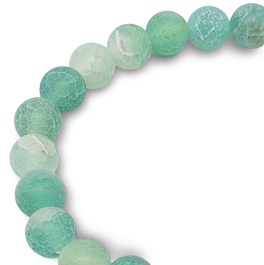 Bracelet - Green Agate - Frosted - 8mm