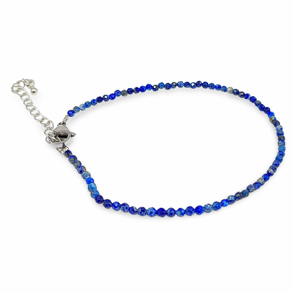 Bracelet -Lapis Lazuli -Faceted -2mm - Arômes et Évasions