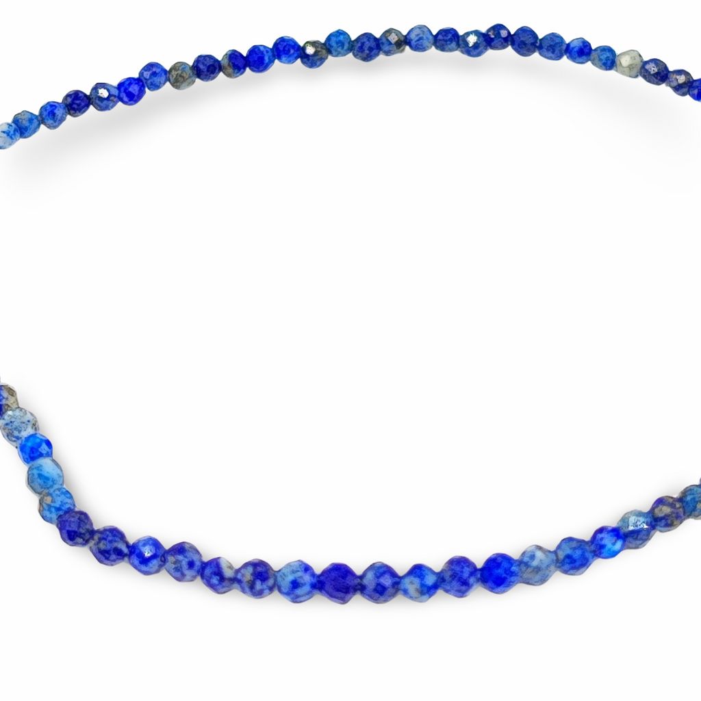 Bracelet -Lapis Lazuli -Faceted -2mm - Arômes et Évasions