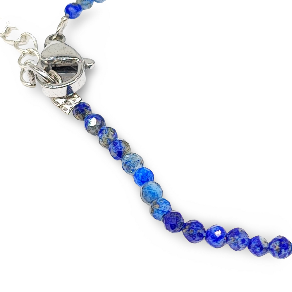 Bracelet -Lapis Lazuli -Faceted -2mm