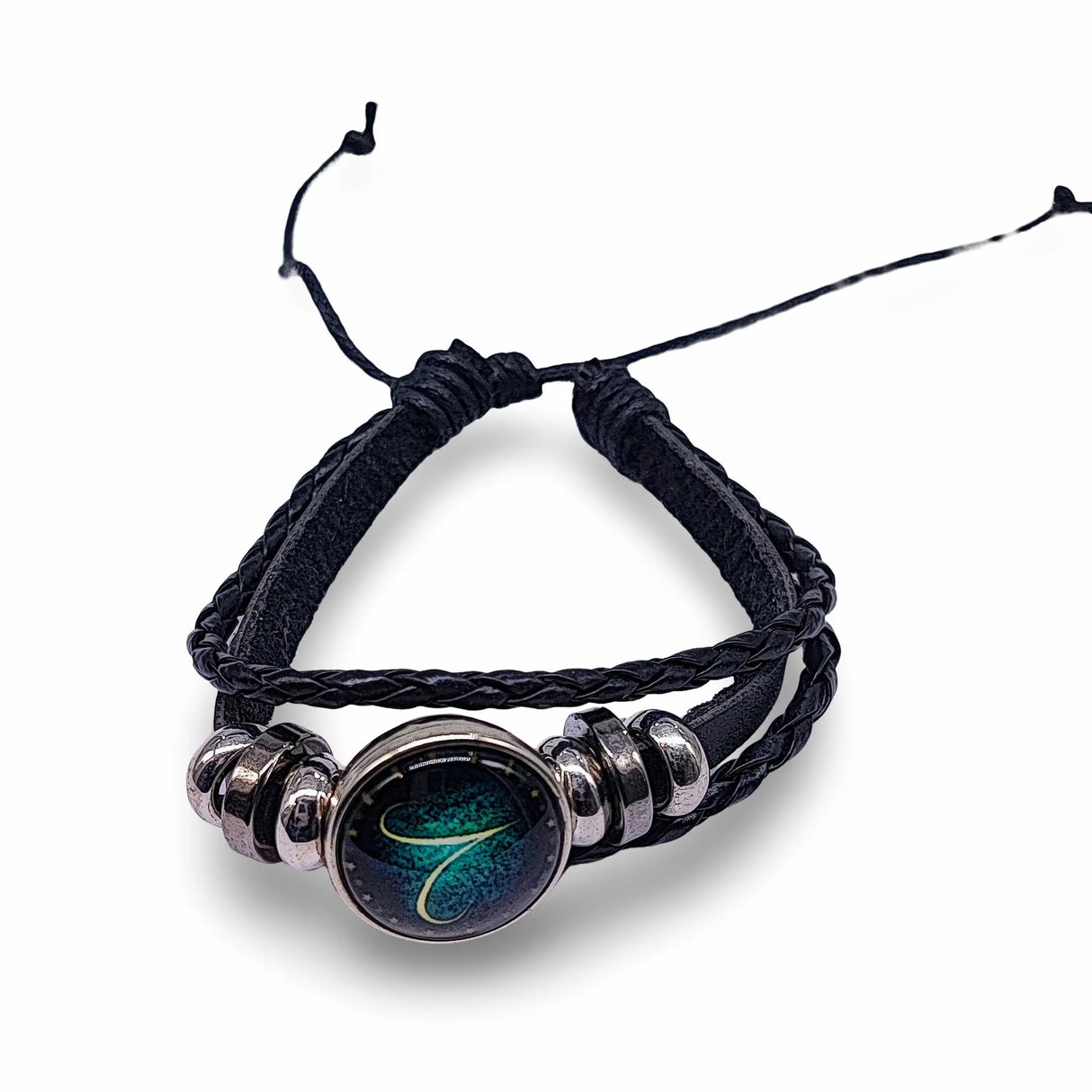 Bracelet -Leather -Celestial Zodiac Sign & Constellation Aries Zodiac March 21 - April 19
