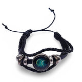 Bracelet -Leather -Celestial Zodiac Sign & Constellation Taurus Zodiac April 20 - May 20