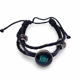 Bracelet -Leather -Celestial Zodiac Sign & Constellation