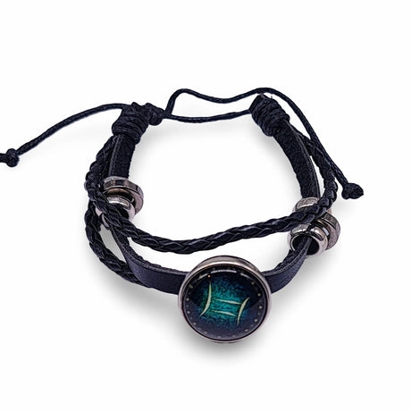 Bracelet -Leather -Celestial Zodiac Sign & Constellation