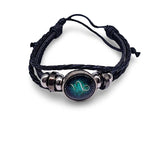 Bracelet -Leather -Celestial Zodiac Sign & Constellation Capricorn Zodiac December 22 - January 19