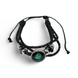 Bracelet -Leather -Celestial Zodiac Sign & Constellation Libra Zodiac September 23 - October 22