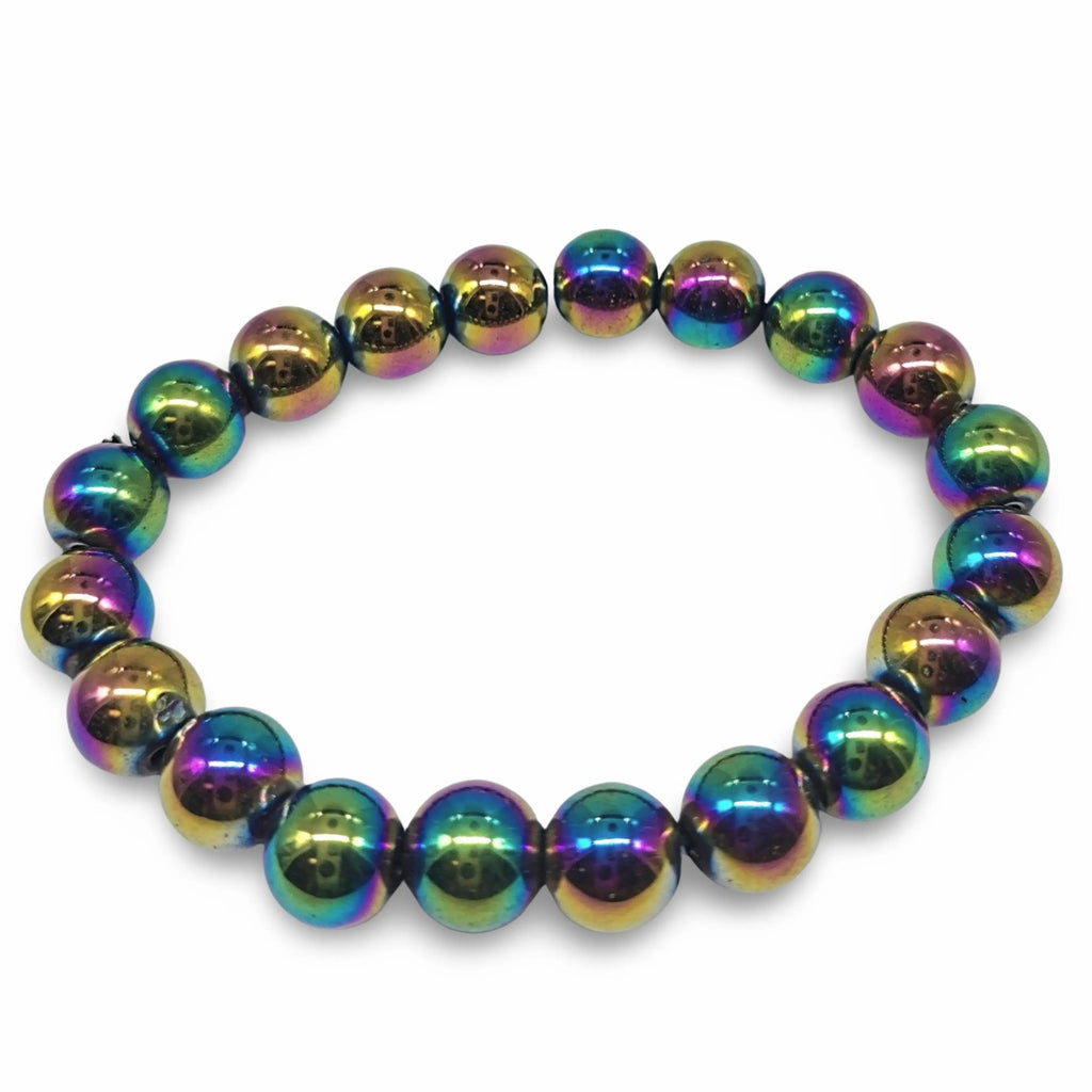 Bracelet -Rainbow Hematite -10mm