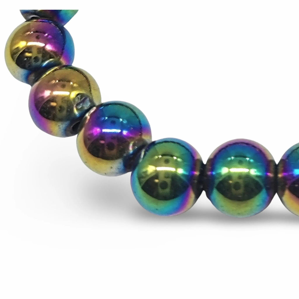 Bracelet -Rainbow Hematite -10mm