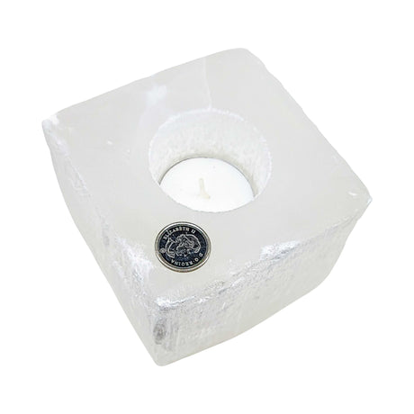 Candle Holder -Selenite Cube