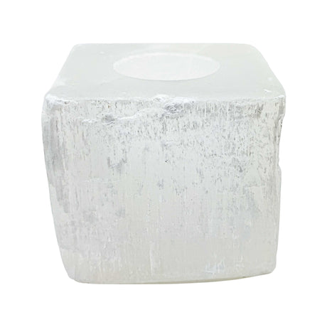 Candle Holder -Selenite Cube