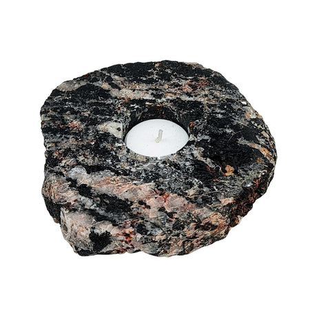 Candle Holder -Tourmilated Quartz