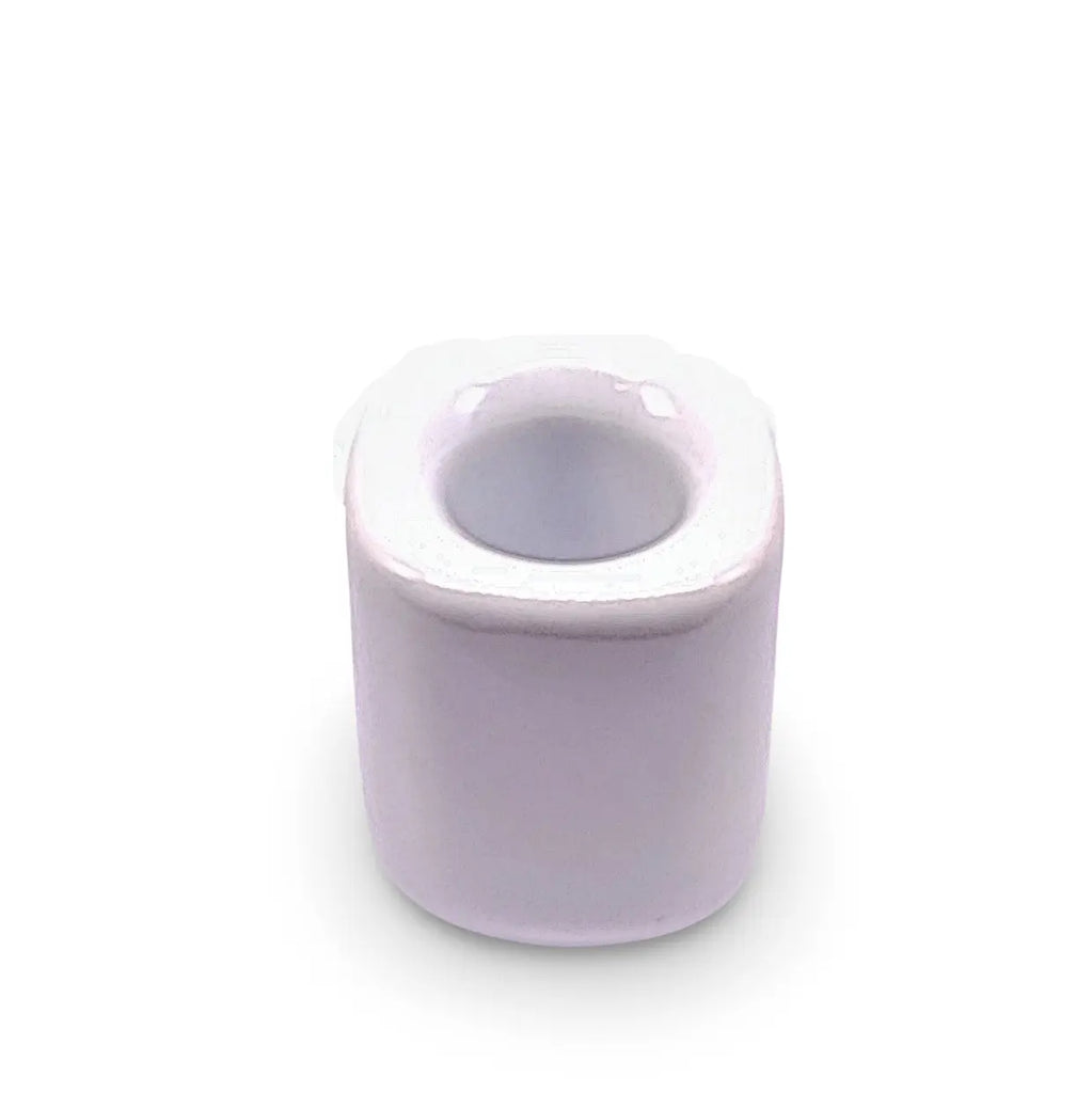 Candle Holder - Ceramic - Color Choices White