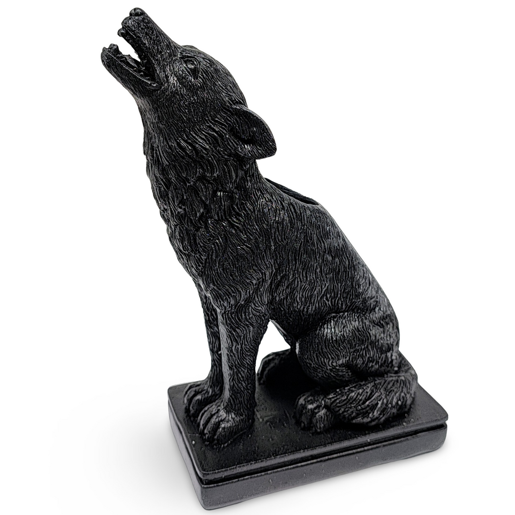 Candle Holder -Resin -Wolf