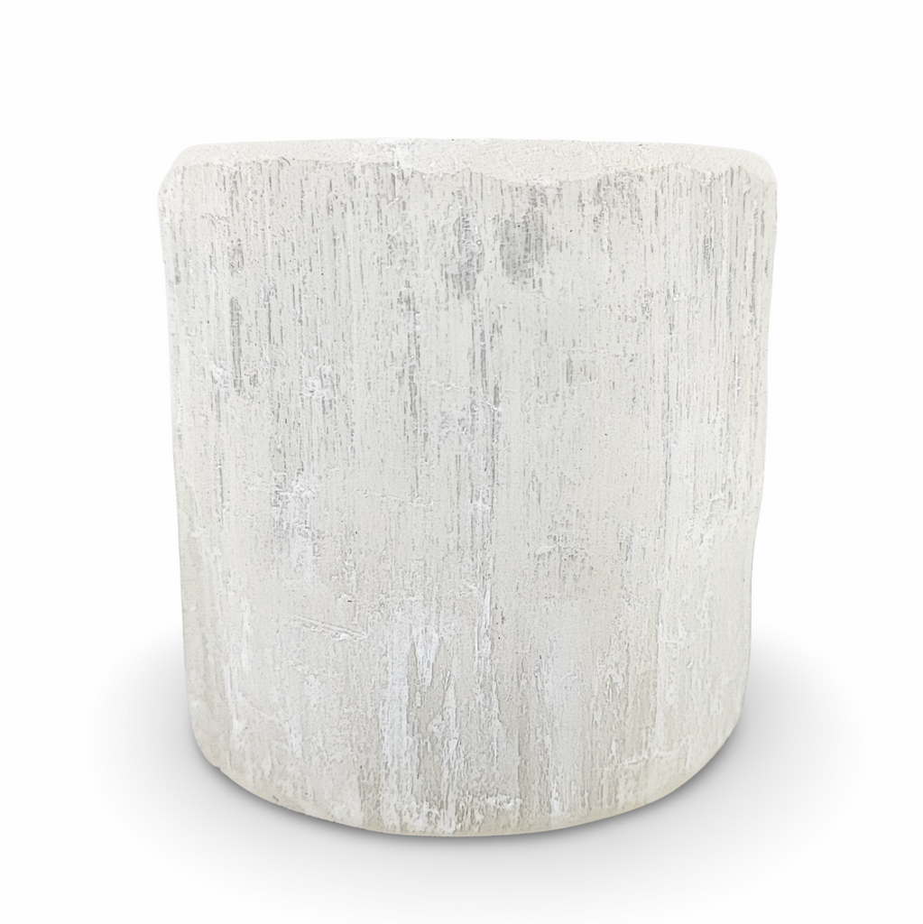 Candle Holder -Selenite Rounded