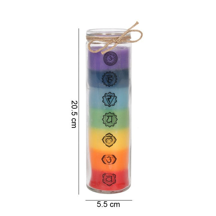 Candle - Scented Pillar - 7 Chakras