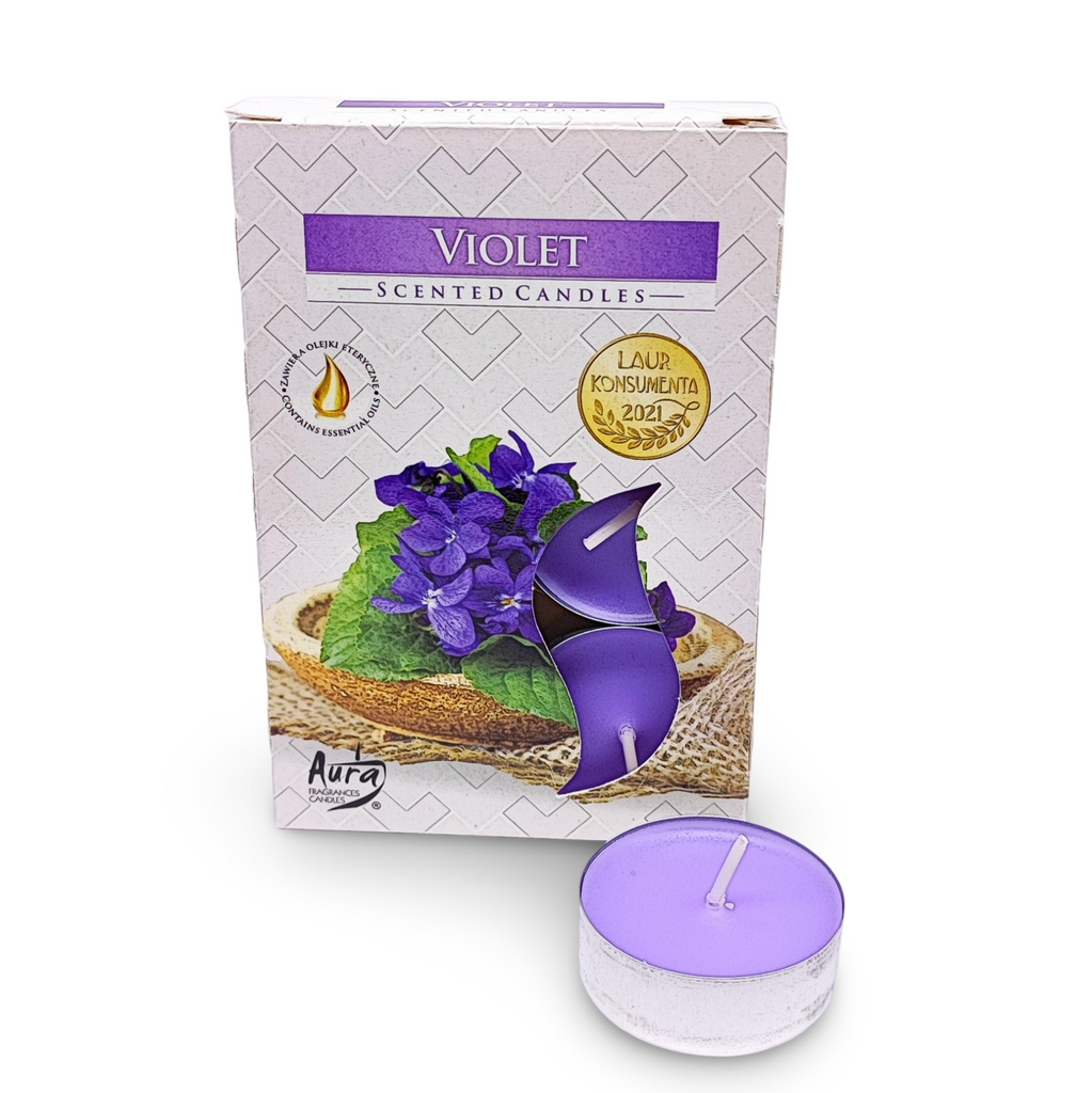 Candle -Scented Tealights -Set of 6 -Violet