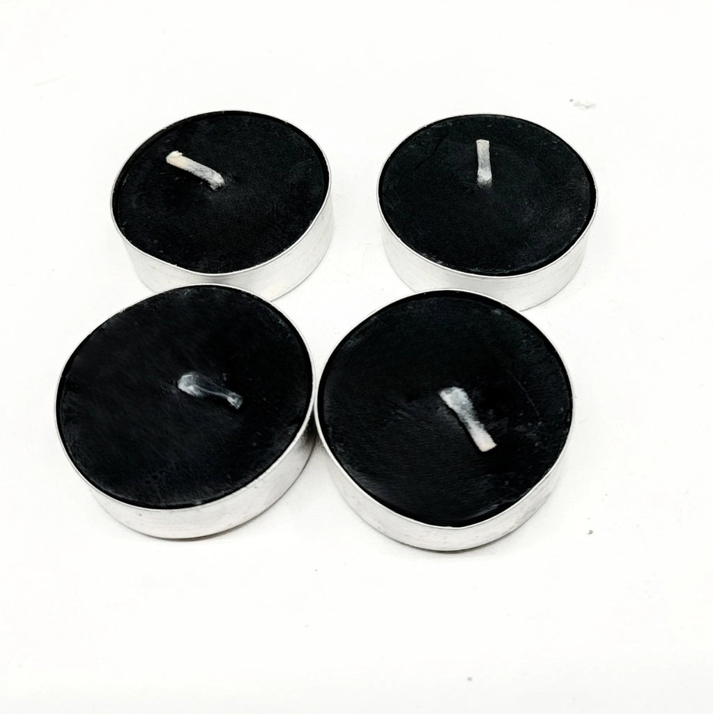 Candle -Tealights -Black -Pack of 4