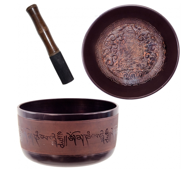 Singing Bowl - Medecine Buddha - Red - 6"DI