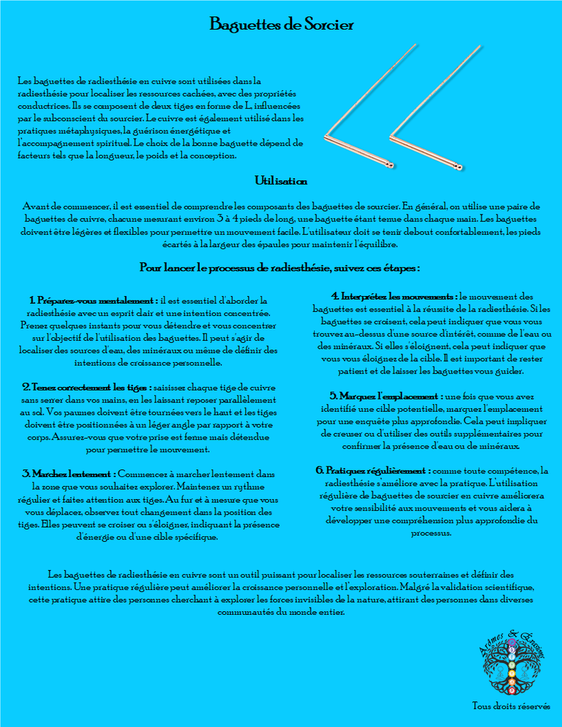 Descriptive Charts - Dowsing Rods