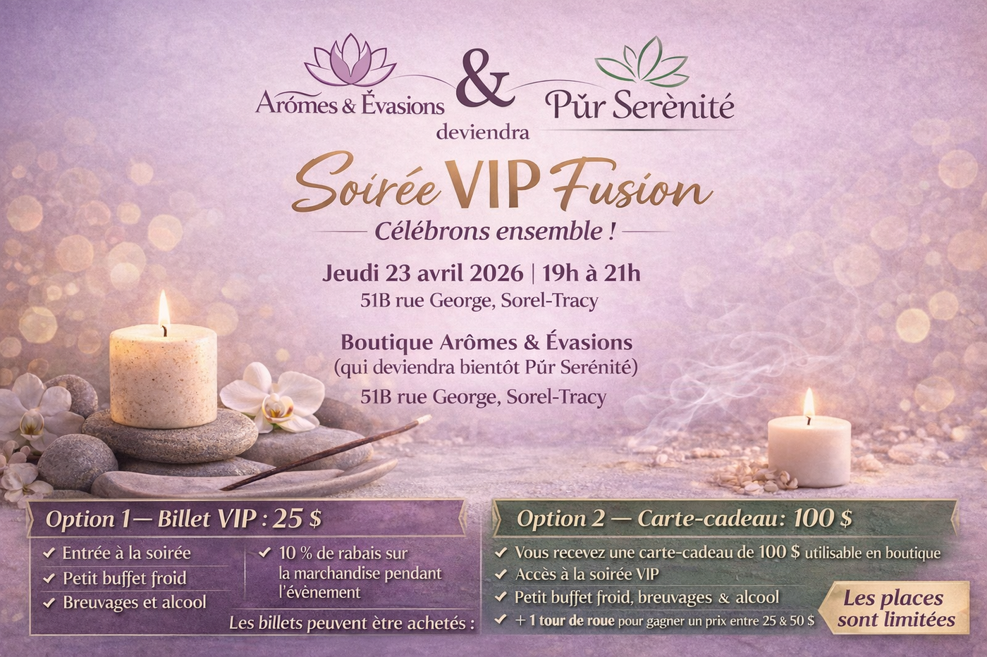 Billet pour la Soirée VIP Exclusive – 23 avril 2026