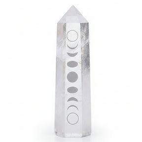 Obelisk - Crystal Quartz - Moon Phase