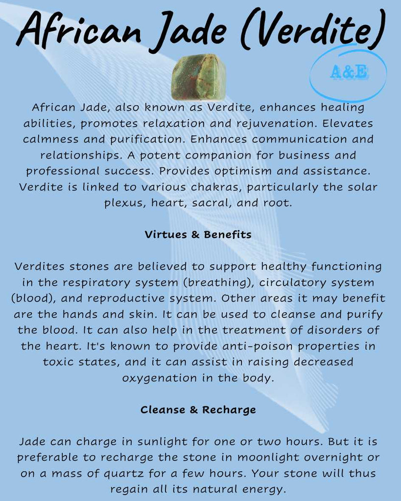 Descriptive Cards -Precious Stones & Crystals -African Jade (Verdite)