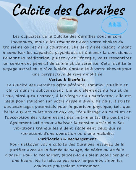 Descriptive Cards -Precious Stones & Crystals -Caribbean Calcite
