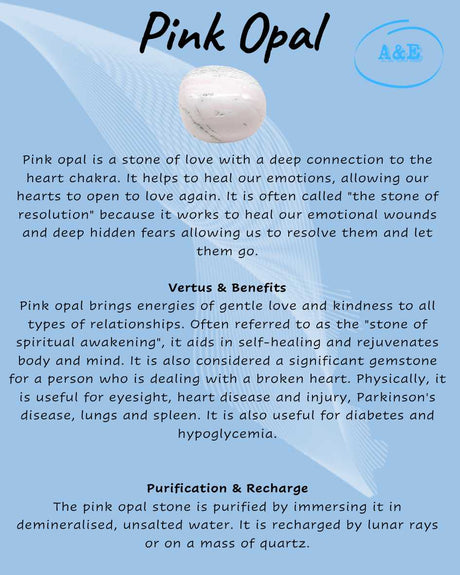 Descriptive Cards -Precious Stones & Crystals -Pink Opal