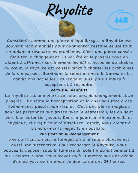 Descriptive Cards -Precious Stones & Crystals -Rhyolite