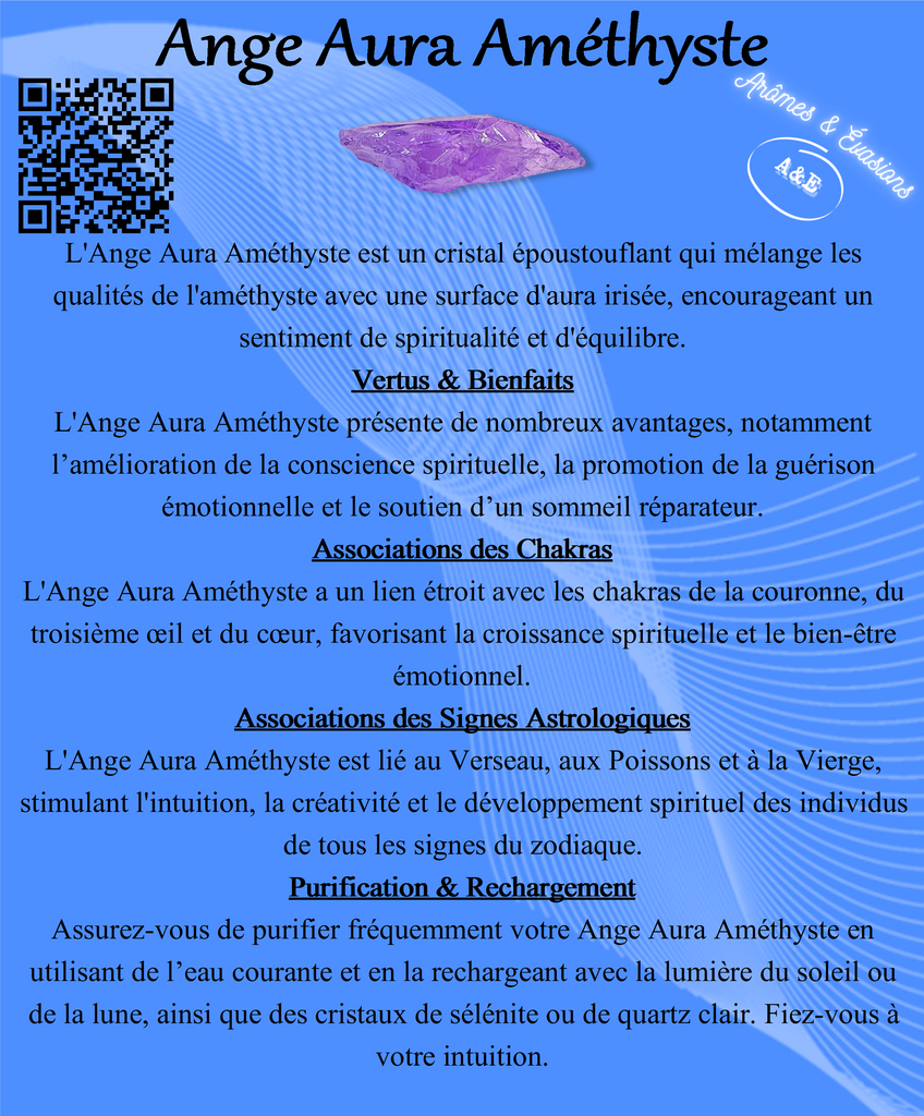 Descriptive Cards -Precious Stones & Crystals -Angel Aura Amethyst