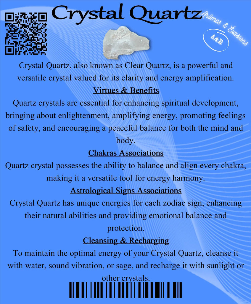 Descriptive Cards -Precious Stones & Crystals -Crystal Quartz -Descriptive Card -Arômes & Évasions
