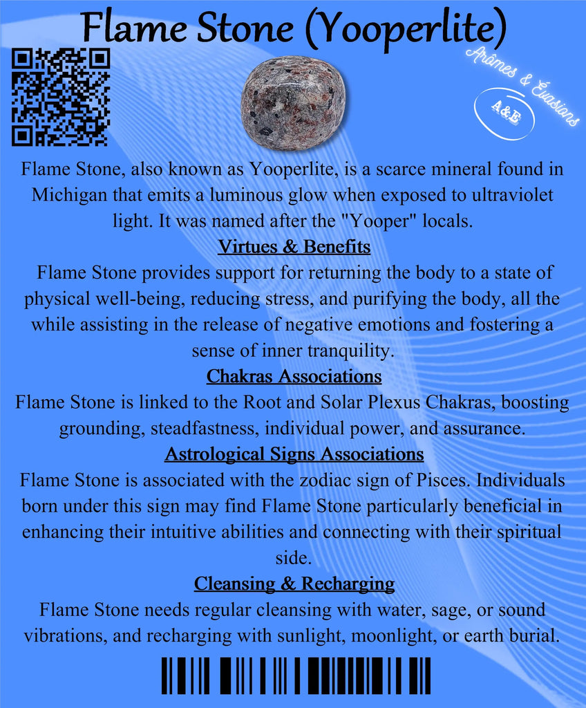Descriptive Cards -Precious Stones & Crystals -Flame Stone
