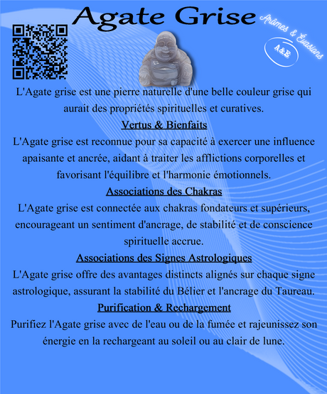 Descriptive Cards - Precious Stones & Crystals - Grey Agate