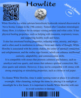 Descriptive Cards - Precious Stones & Crystals - Howlite