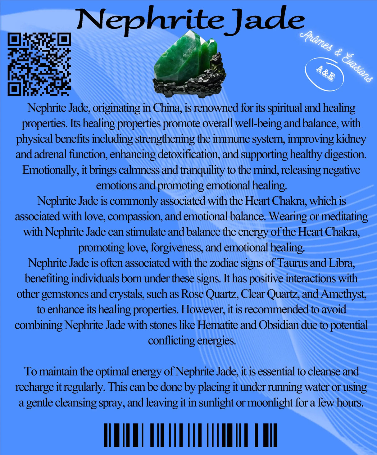 Descriptive Cards - Precious Stones & Crystals - Nephrite Jade
