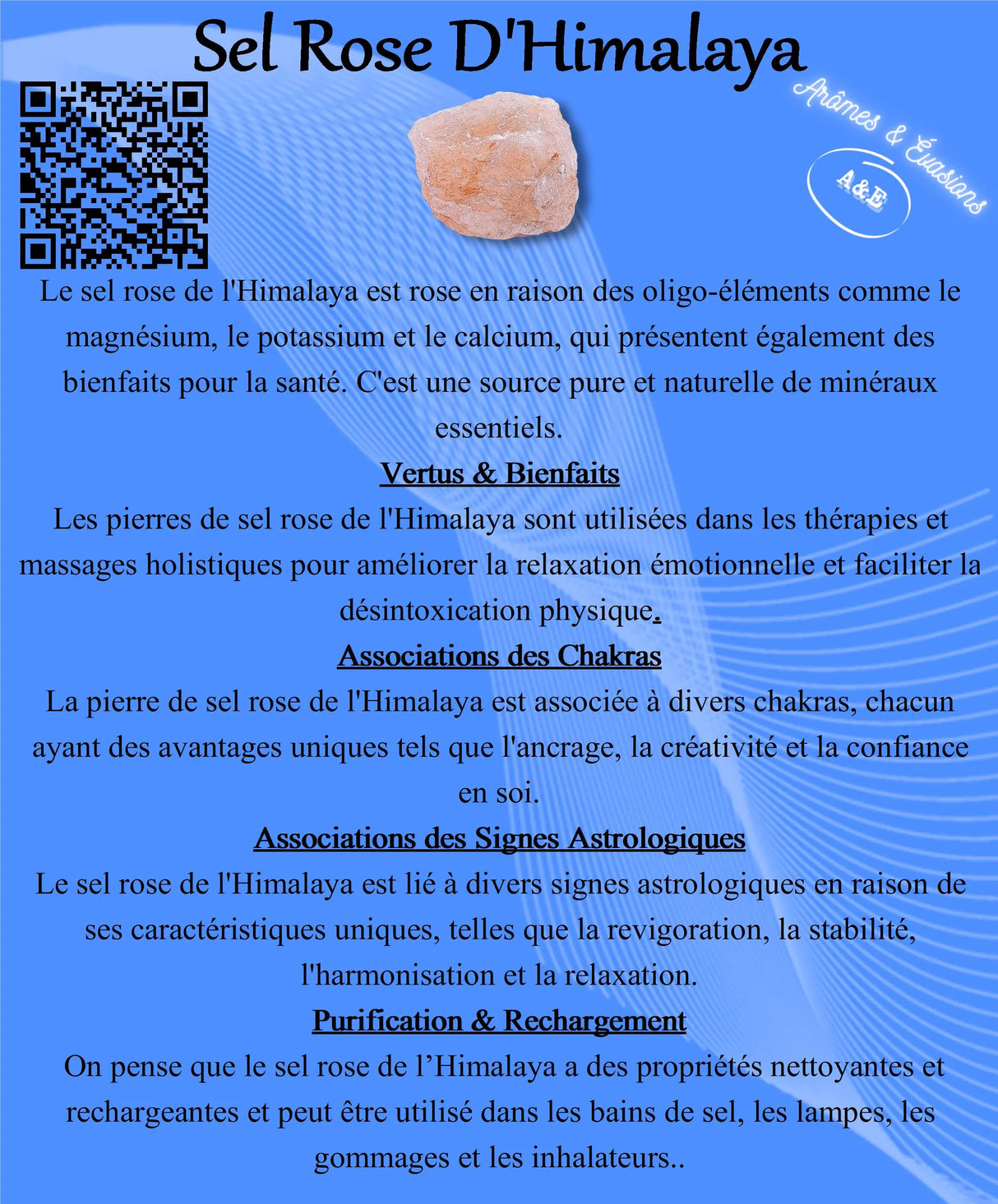 Descriptive Cards - Precious Stones & Crystals - Pink Himalayan Salt