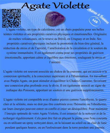 Descriptive Cards - Precious Stones & Crystals - Purple Agate