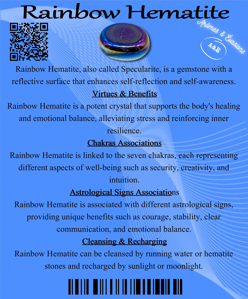 Descriptive Cards -Precious Stones & Crystals -Rainbow Hematite Arômes & Évasions.