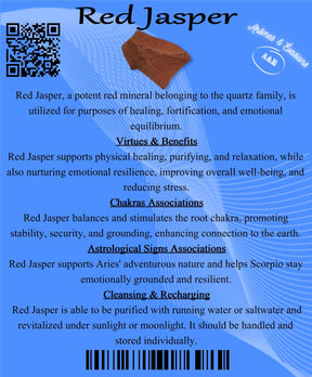 Descriptive Cards - Precious Stones & Crystals - Red Jasper
