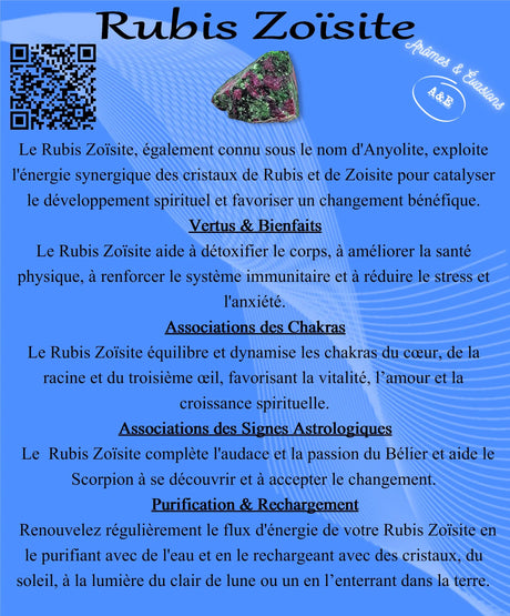 Descriptive Cards - Precious Stones & Crystals - Ruby Zoisite